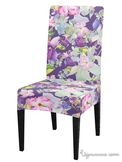 Чехол на стул, универсальный, "Весеннее настроение", 40 см Сирень