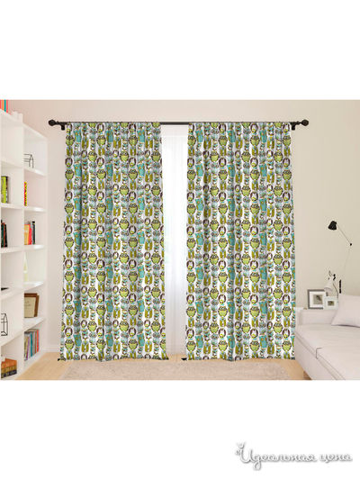 Шторы для детской "1001 сова", 145*260, 2 шт. Сирень, цвет мультиколор