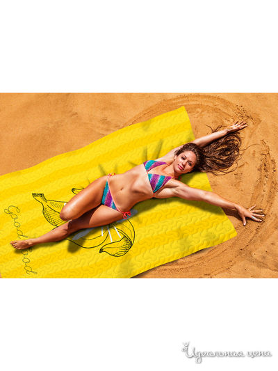 Пляжное покрывало, 145*200 см Сирень, цвет желтый