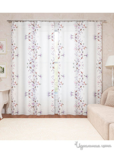 Фотошторы "Саделия прекрасная", 145*260 см, 2 шт. Сирень, цвет мультиколор