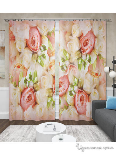 Фотошторы "Дыхание нежности", 145*260 см, 2 шт. Сирень, цвет мультиколор