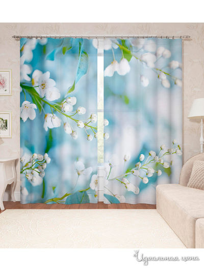 Фотошторы "Яблоневый сад", 145*260 см, 2 шт. Сирень, цвет мультиколор