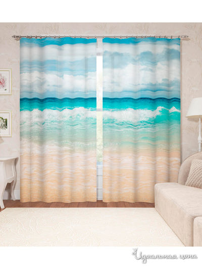 Фотошторы "Прибой", 145*260 см, 2 шт. Сирень, цвет мультиколор