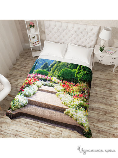Покрывало стеганое "Любимый сад", Евро Сирень, цвет мультиколор