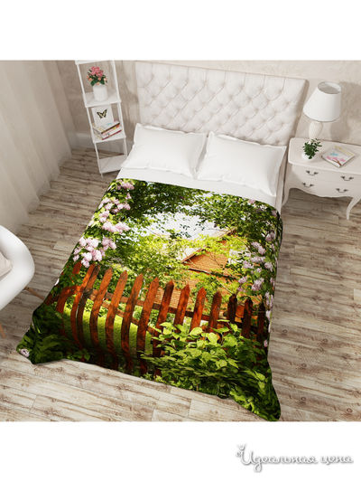 Покрывало стеганое "У родного дома", Евро Сирень, цвет мультиколор