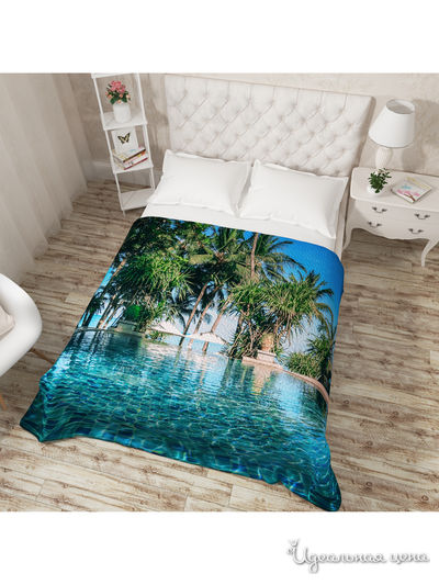 Покрывало стеганое "Изумрудный отдых", Евро Сирень, цвет мультиколор