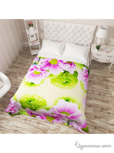Покрывало стеганое "Оттенки лета", Евро Сирень, цвет мультиколор