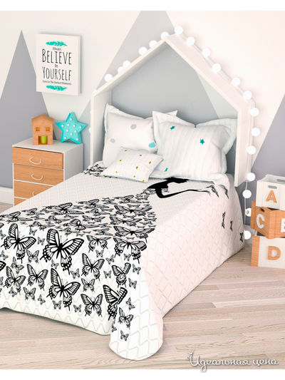 Покрывало стеганое "Принцесса", 1,5-спальное Сирень, цвет мультиколор