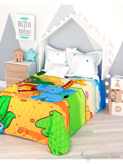 Покрывало стеганое "Лимпопо", 1,5-спальное Сирень, цвет мультиколор