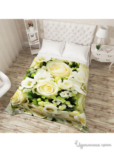 Покрывало стеганое "Кремовое вдохновение", Евро Сирень, цвет мультиколор