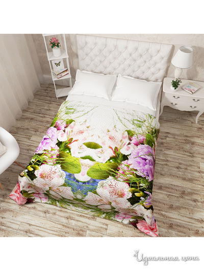 Покрывало стеганое "Чудесное настроение", Евро Сирень, цвет мультиколор