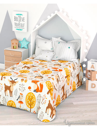 Покрывало стеганое "Лесная тропа", 1,5- спальное Сирень, цвет мультиколор