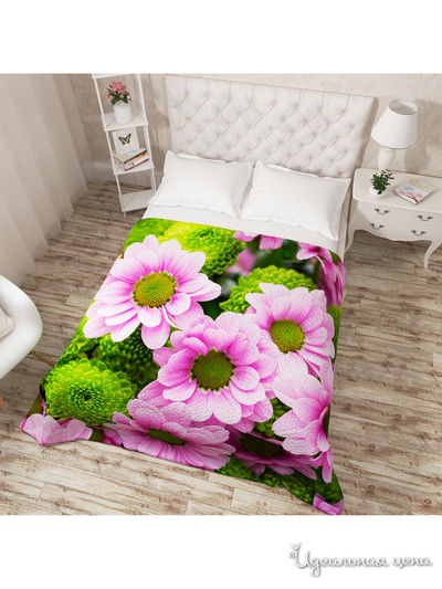 Покрывало стеганое "Летние цветы", Евро Сирень, цвет мультиколор