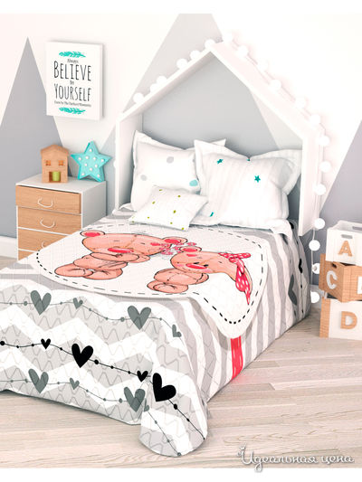 Покрывало стеганое "Нежность", 1,5-спальное Сирень, цвет мультиколор