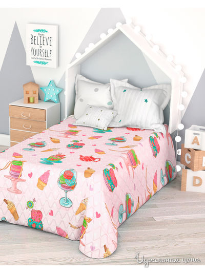 Покрывало стеганое "Сладкий мир", 1,5-спальное Сирень, цвет мультиколор