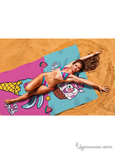 Пляжное покрывало, 145*200 см Сирень, цвет мультиколор