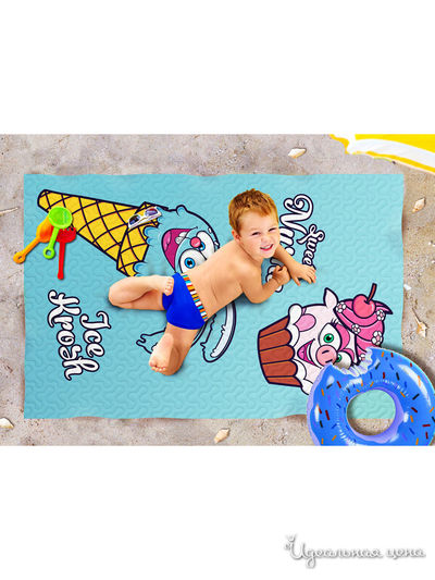 Пляжное покрывало, 90*140 см Сирень, цвет голубой