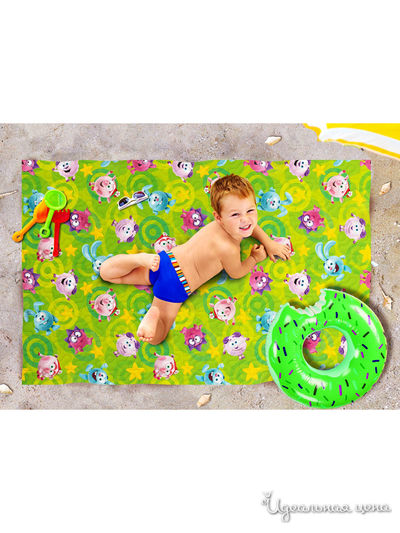 Пляжное покрывало, 90*140 см Сирень, цвет салатовый