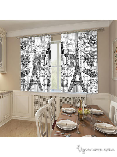 Фотошторы "Вырезка из журнала", 145*160 см, 2 шт Сирень, цвет мультиколор