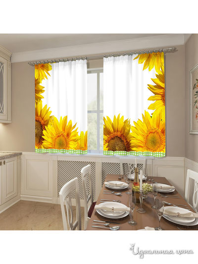 Фотошторы "Солнечное настроение", 145*160 см, 2 шт Сирень, цвет мультиколор