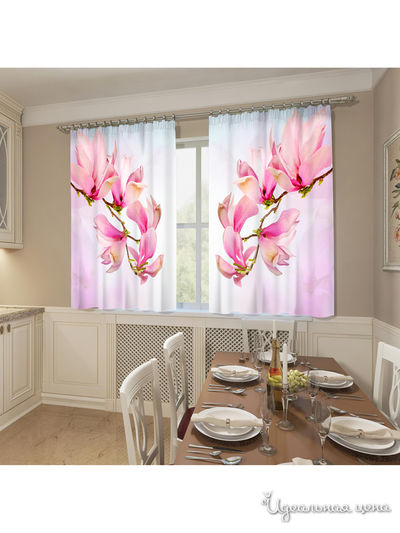 Фотошторы "Нежные орхидеи", 145*160 см, 2 шт Сирень, цвет мультиколор