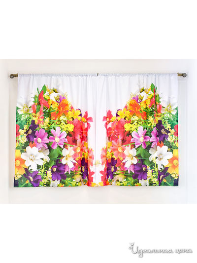 Фотошторы "Весенние полевые цветы", 145*160 см, 2 шт Сирень, цвет фиолетовый