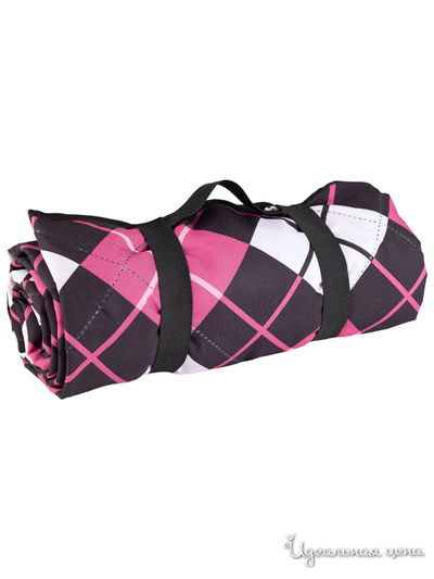 Плед для пикника "Черно-розовая клетка", 140*170 см Сирень