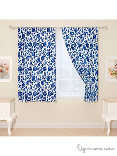 Фотошторы "Ходиум", 145*160 см, 2 шт Сирень, цвет синий