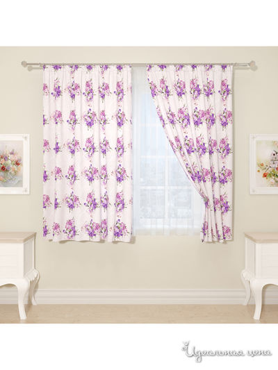 Фотошторы "В сиреневом цвете", 145*160 см, 2 шт Сирень, цвет фиолетовый