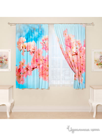 Фотошторы "Весна в цвету", 145*160 см, 2 шт Сирень, цвет мультиколор