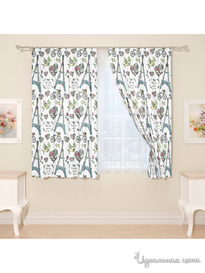 Фотошторы "Романтик", 145*160 см, 2 шт Сирень, цвет мультиколор