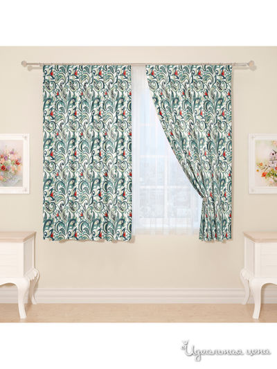 Фотошторы "Цветочные узоры", 145*160 см, 2 шт Сирень, цвет мультиколор