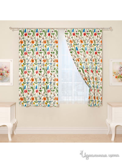 Фотошторы "Летняя коллекция", 145*160 см, 2 шт Сирень, цвет мультиколор