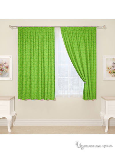 Фотошторы "Лаймовый фон", 145*160 см, 2 шт Сирень, цвет мультиколор