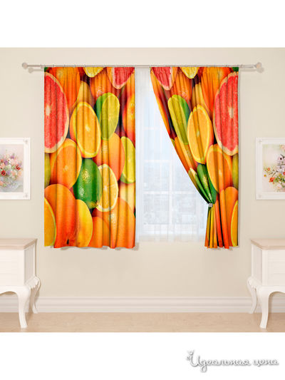 Фотошторы "Фреш", 145*160 см, 2 шт Сирень, цвет мультиколор