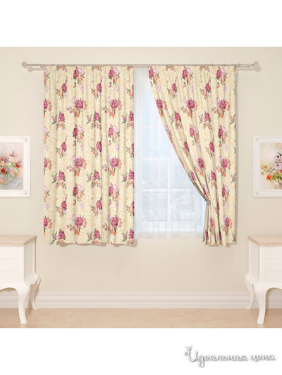 Фотошторы "Сюзанна", 145*160 см, 2 шт Сирень, цвет розовый