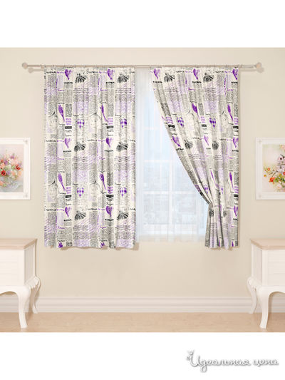 Фотошторы "Записки из прованса", 145*160 см, 2 шт Сирень, цвет фиолетовый