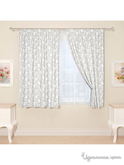 Фотошторы "Флорида", 145*160 см, 2 шт Сирень, цвет бежевый