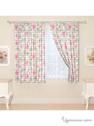 Фотошторы "Демина", 145*160 см, 2 шт Сирень, цвет розовый