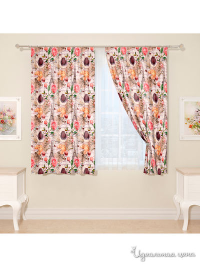 Фотошторы "Романтика путешествия", 145*160 см, 2 шт Сирень, цвет розовый