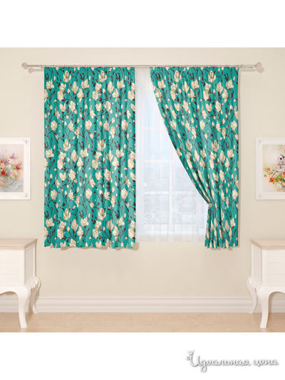 Фотошторы "Белая магнолия", 145*160 см, 2 шт Сирень, цвет мультиколор