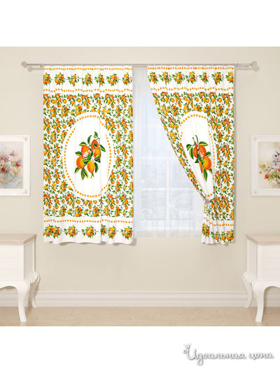 Фотошторы "Мандариновый рай", 145*160 см, 2 шт Сирень, цвет мультиколор