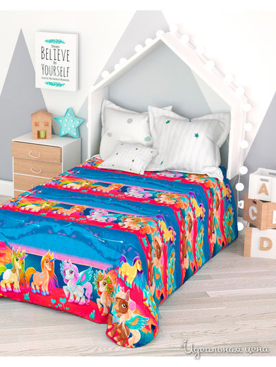 Покрывало стеганое "Милашки", 1,5-спальное Сирень, цвет мультиколор