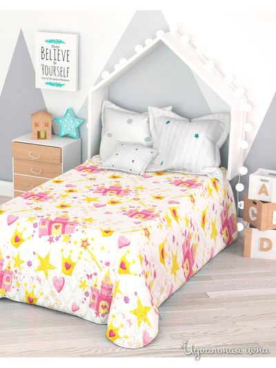 Покрывало стеганое "Принцесса снов", 1,5-спальное Сирень, цвет мультиколор