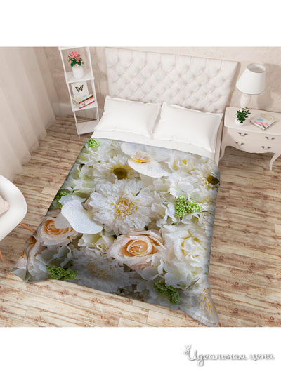 Покрывало стеганое "Весенняя свежесть", Евро Сирень, цвет мультиколор