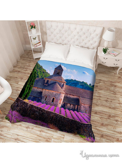 Покрывало стеганое "История прованс", Евро Сирень, цвет мультиколор