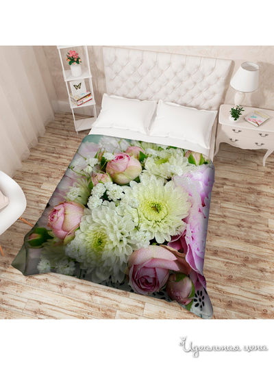 Покрывало стеганое "Смелое сочетание", Евро Сирень, цвет мультиколор