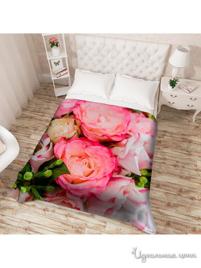 Покрывало стеганое "Сочетание нежности", Евро Сирень, цвет мультиколор