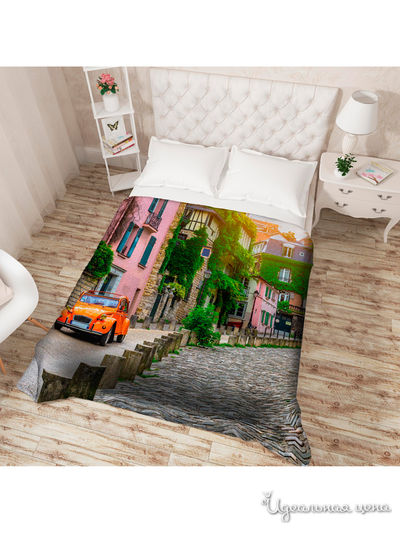 Покрывало стеганое "Ретро авто", Евро Сирень, цвет мультиколор