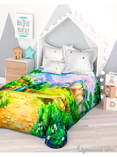 Покрывало стеганое "Дорога к замку", 1,5-спальное Сирень, цвет мультиколор